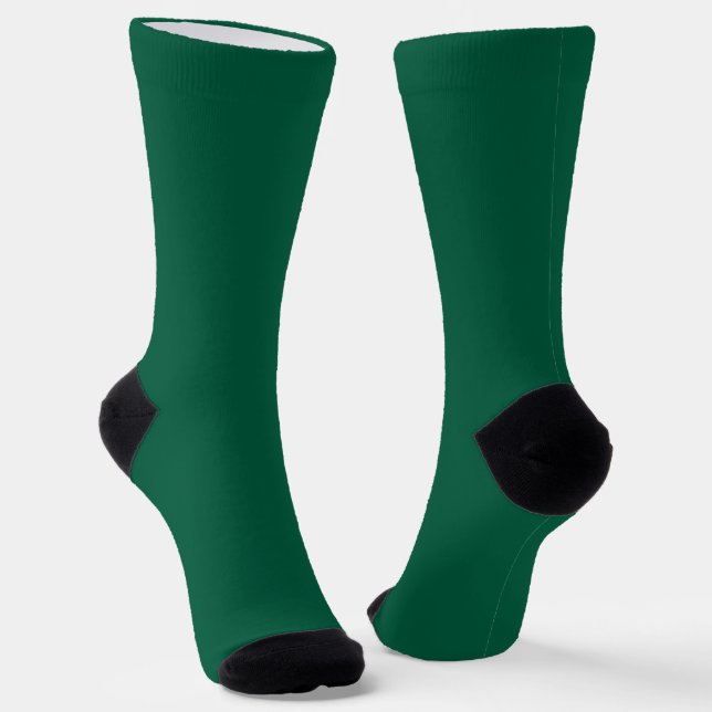 Pet Photo Pattern Kelly Green Cute  Socks (Angled)