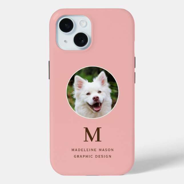 Pet Photo Peach Personalized Case-Mate iPhone Case (Back)