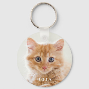 Pet Photo Personalized Cat Keepsake Keychain