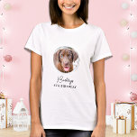 Pet Photo Personalized Dog Birthday T-Shirt<br><div class="desc">Puppy Pawty ! Add the finishing touch to your puppy or dogs birthday with this fun custom pet photo party shirts. Add your pup's favorite photo and personalize with name, age birthday! See out Puppy Dog birthday collection for matching birthday invitations, party decor, favors, and gifts. COPYRIGHT © 2020 Judy...</div>