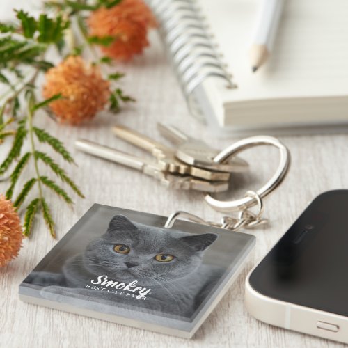 Pet Photo Personalized Keychain