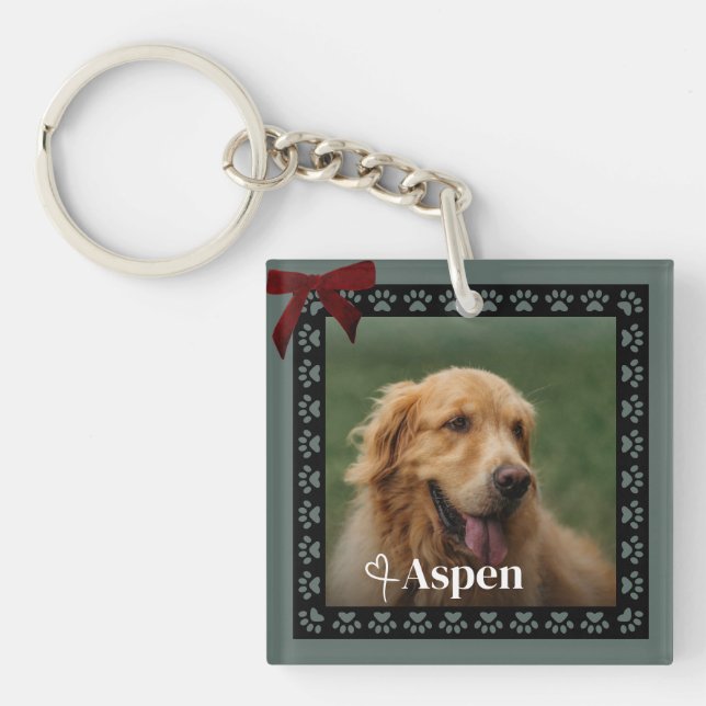 Pet Photo Personalized Keychain (Front)