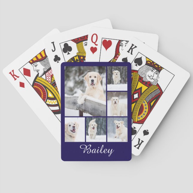 Pet Photo Personalized  Poker Cards (Back)