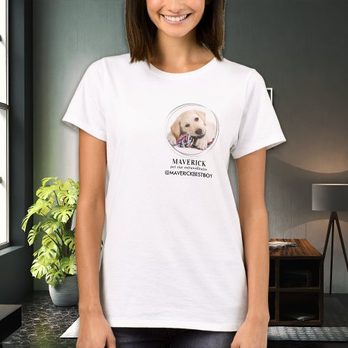 Pet Photo Personalized Social Media Insta Famous T_Shirt