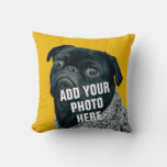 Pet Photo Personalized Throw Pillow at Zazzle
