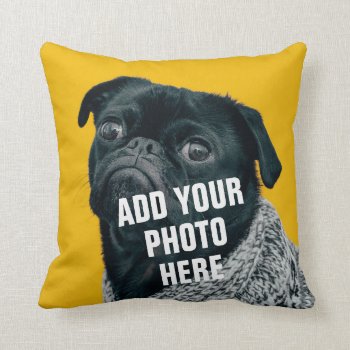 Pet Photo Personalized Throw Pillow by fotoplus at Zazzle