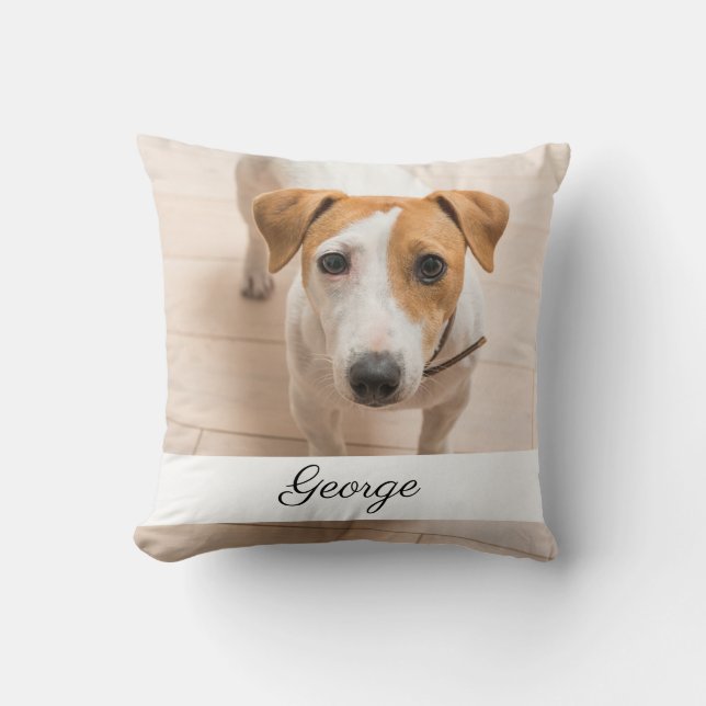 Pet Photo Personalized Throw Pillows (Front)