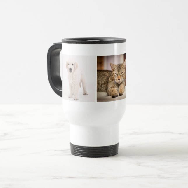 Pet photo personalized travel mug (Front Left)
