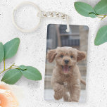 Pet Photo | Picture Upload Cute Adorable Dog Keychain<br><div class="desc">Custom photo design your own template to include 2 of your favorite photographs of your dog, cat, pets, baby, kids, family or friends! An easy to personalize template to make your own one of a kind design with your images. The perfect gift for a loved one! The images shown are...</div>
