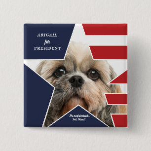 Pet Photo Presidential Election 2024 Dog Candidate Button
