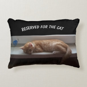 Pet Photo Reserved For The Cat Accent Pillow
