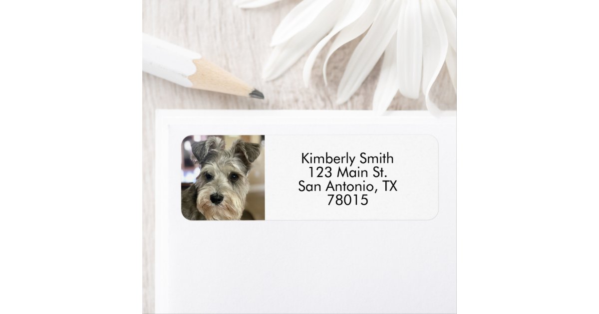 Pet Photo Return Address Label | Zazzle