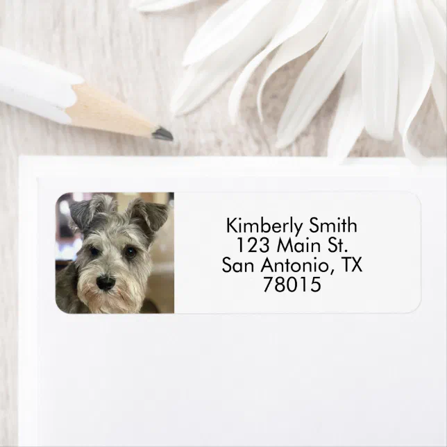 Pet Photo Return Address Label | Zazzle