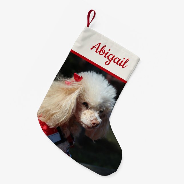 Pet Photo Reversible Personalized Small Christmas Stocking (Front (Hanging))
