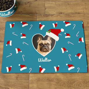 Pet Photo Santa Hat Cute Christmas Placemat
