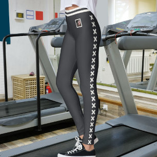 Pet Photo Text Neutral Pattern Caviar Customized Leggings