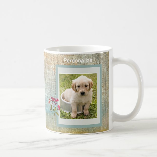 PET PHOTO TEXTURED BACKGROUND COFFEE MUG (Right)