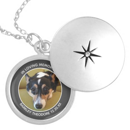 Pet Photo Tribute Keepsake In Loving Memory Dog Locket Necklace