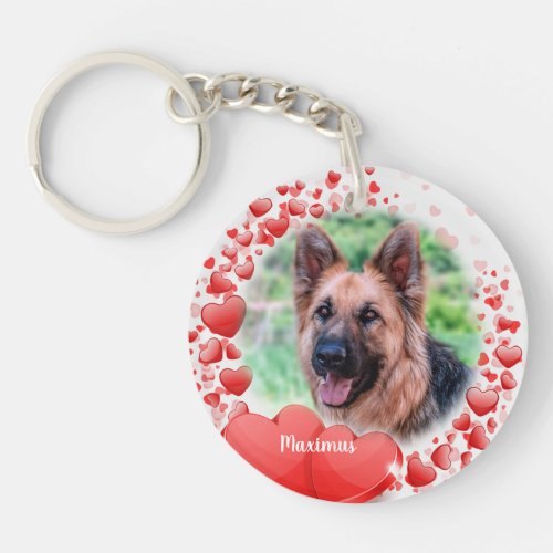 Pet Photo Valentine Ornament _ Pet Heart Memorial Keychain