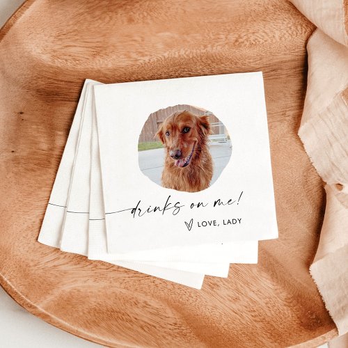 Pet Photo Wedding Napkins  Modern Wedding Decor