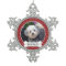 Pet Photo with Dog Bone - red polka dots