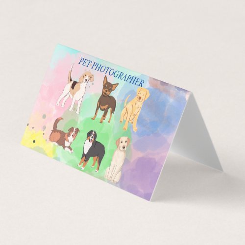 Pet Photographer Animal Groomer Chic Business Card