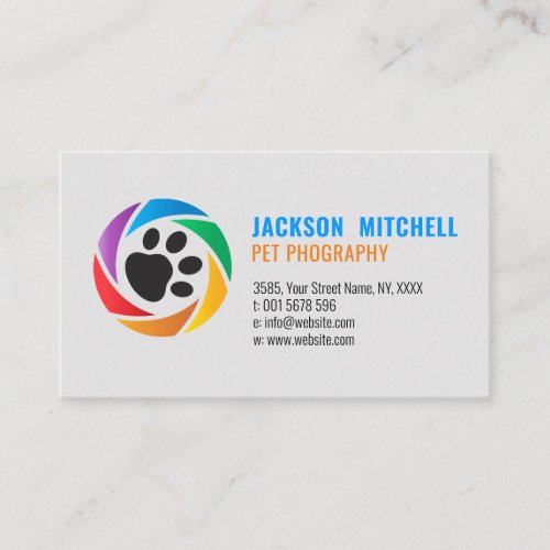 Pet Photographer _ Pet Photography Teals Business Card