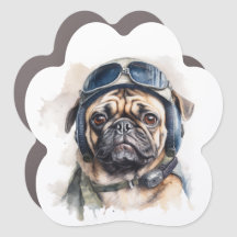 Pet Pilot Pug customizable