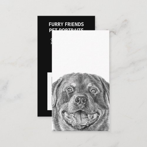 Pet Portrait Art QR Code Business Card