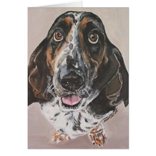 Pet Portrait - Basset Hound Cards (Front)