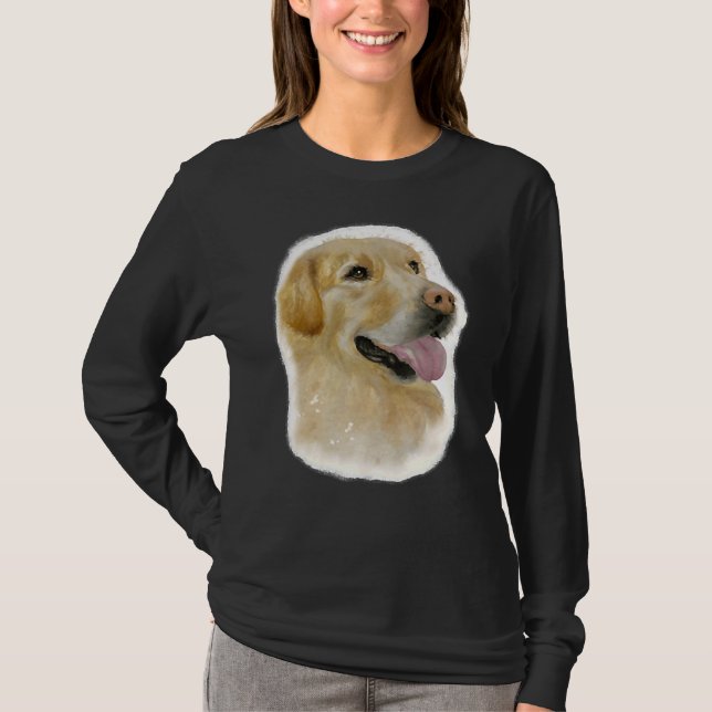 Pet Portrait Golden Labrador Or Golden Retriever L T-Shirt (Front)
