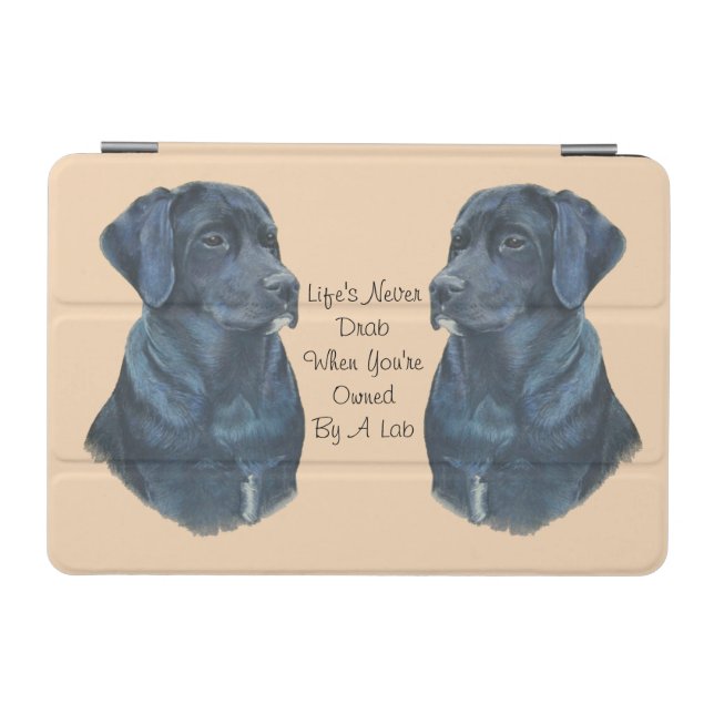 pet portrait picture of black labrador dog case (Horizontal)