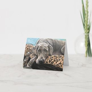 Pet Portrait - Weimaraner Card