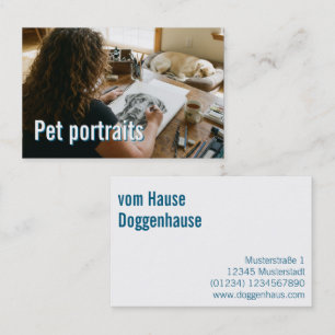 Pet Portraits Service  Business Card