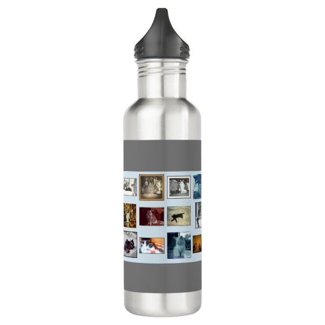 Pet Portraits Stainless Steel Water Bottle (Left)