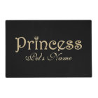 Pet Princess Black and Gold Personalized