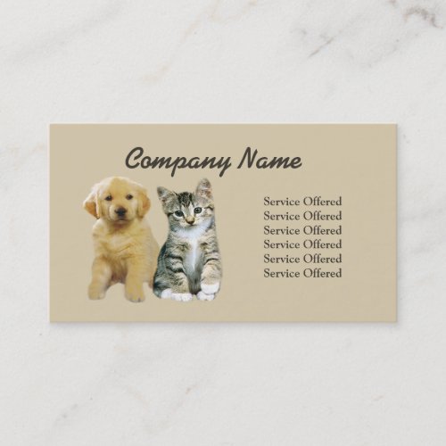 Pet Products &amp; Services Business Card