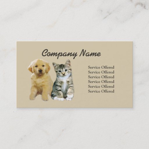 Customizable Pet Products &amp; Services Business Card