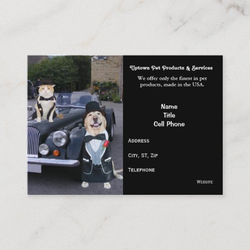 Customizable Pet Products & Services Business Card Templates