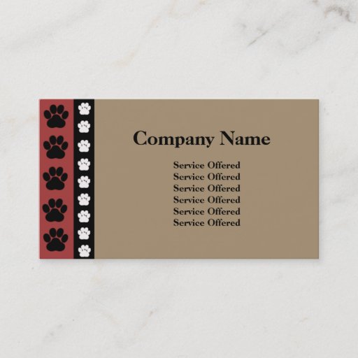 Customizable Pet Products &amp; Services Business Card