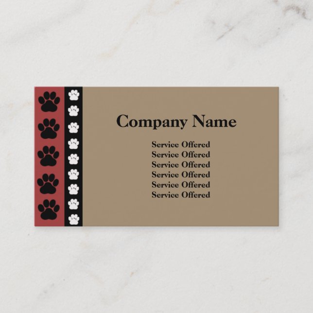 Pet Products & Services Business Card (Front)