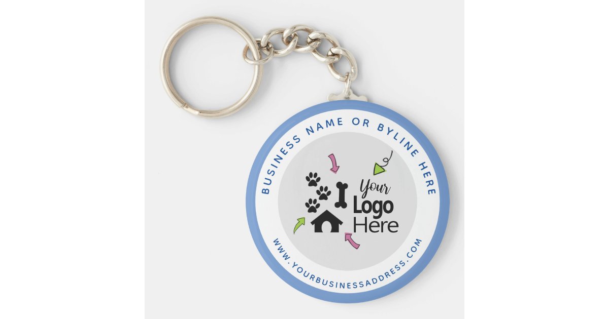Pet Promotional Giveaways Dog Business Keychain Zazzle