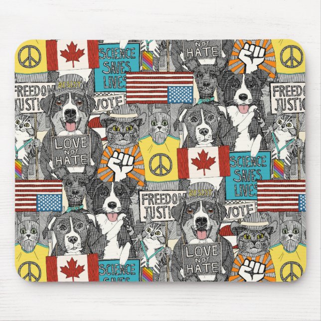 pet protest mouse pad (Front)