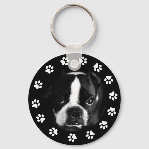 Pet Puppy Dog Photo Paws Personalized Custom Keychain