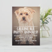 PET PUPPY DOG'S PARTY PHOTO INVITE (Standing Front)