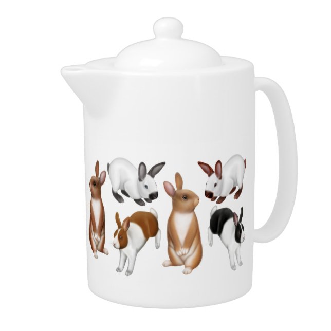 Pet Rabbit Lovers Teapot (Right)