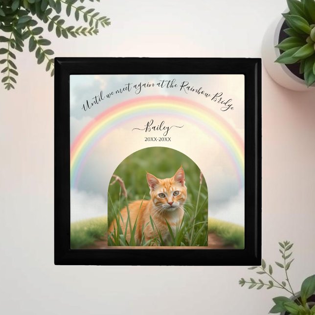 Pet Rainbow Bridge Memorial-Keepsake Gift Box (Pet Rainbow Bridge Memorial-Keepsake Gift Box for a Cat)