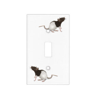 Pet Rat Digital Art Light Switch Cover