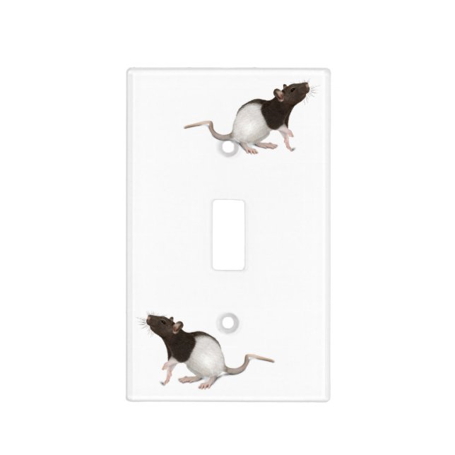 Pet Rat Digital Art Light Switch Cover (Front)