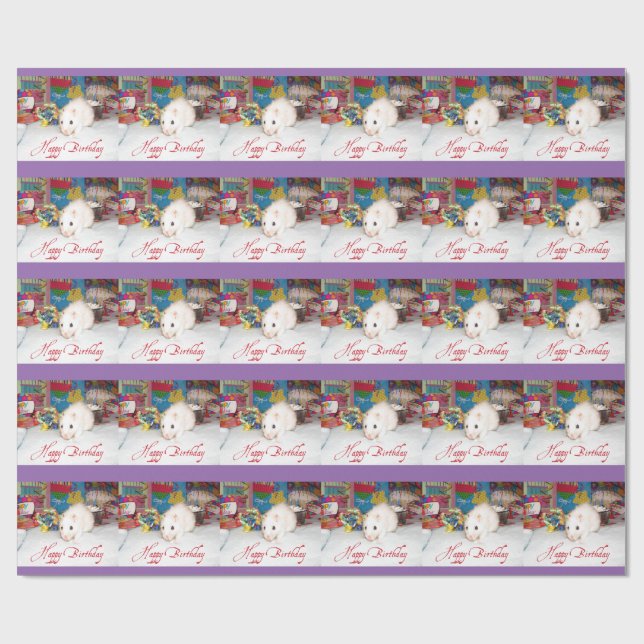 Pet Rat, Marta, Birthday Wrapping Paper (Flat)